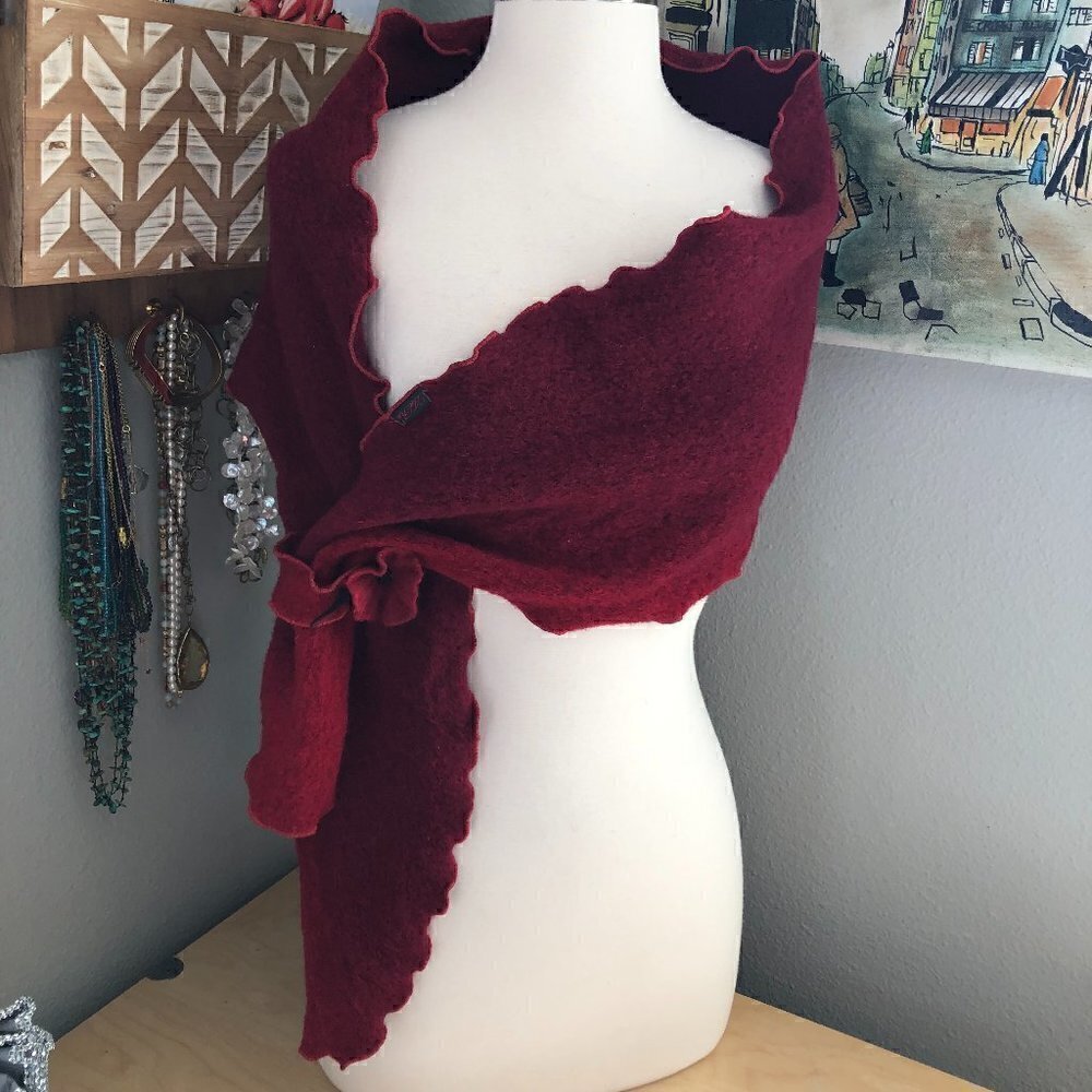 AnRa Mode Wool Blend Wrap Scarf - Lagenlook Made in Germany